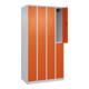 C+P Doppelstock-Spind Classic PLUS, 4 Abteile, 1850x1000x500mm, 7035/2004 Verschluss Zylinderschloss-2