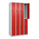 C+P Doppelstock-Spind Classic PLUS, 4 Abteile, 1850x1000x500mm, 7035/3020 Verschluss Sicherheits-Drehriegel-2