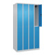 C+P Doppelstock-Spind Classic PLUS, 4 Abteile, 1850x1000x500mm, 7035/5012 Verschluss Zylinderschloss-2