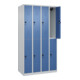 C+P Doppelstock-Spind Classic PLUS, 4 Abteile, 1850x1000x500mm, 7035/5023 Verschluss Sicherheits-Drehriegel-2