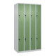 C+P Doppelstock-Spind Classic PLUS, 4 Abteile, 1850x1000x500mm, 7035/6011 Verschluss Sicherheits-Drehriegel-1