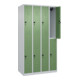 C+P Doppelstock-Spind Classic PLUS, 4 Abteile, 1850x1000x500mm, 7035/6011 Verschluss Sicherheits-Drehriegel-2