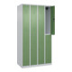 C+P Doppelstock-Spind Classic PLUS, 4 Abteile, 1850x1000x500mm, 7035/6011 Verschluss Zylinderschloss-2