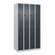 C+P Doppelstock-Spind Classic PLUS, 4 Abteile, 1850x1000x500mm, 7035/7016 Verschluss Sicherheits-Drehriegel-1