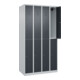 C+P Doppelstock-Spind Classic PLUS, 4 Abteile, 1850x1000x500mm, 7035/7016 Verschluss Zylinderschloss-2
