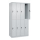 C+P Doppelstock-Spind Classic PLUS, 4 Abteile, 1850x1000x500mm, 7035/7035 Verschluss Sicherheits-Drehriegel-2