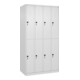 C+P Doppelstock-Spind Classic PLUS, 4 Abteile, 1850x1000x500mm, 9016/9016 Verschluss Sicherheits-Drehriegel-1
