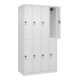 C+P Doppelstock-Spind Classic PLUS, 4 Abteile, 1850x1000x500mm, 9016/9016 Verschluss Sicherheits-Drehriegel-2