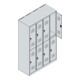 C+P Doppelstock-Spind Classic PLUS, 4 Abteile, 1850x1200x500mm, 7016/7016 Verschluss Zylinderschloss