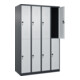 C+P Doppelstock-Spind Classic PLUS, 4 Abteile, 1850x1200x500mm, 7016/7035 Verschluss Sicherheits-Drehriegel-2