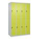 C+P Doppelstock-Spind Classic PLUS, 4 Abteile, 1850x1200x500mm, 7035/0024 Verschluss Sicherheits-Drehriegel-1
