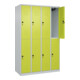 C+P Doppelstock-Spind Classic PLUS, 4 Abteile, 1850x1200x500mm, 7035/0024 Verschluss Sicherheits-Drehriegel-2