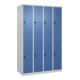 C+P Doppelstock-Spind Classic PLUS, 4 Abteile, 1850x1200x500mm, 7035/5023 Verschluss Sicherheits-Drehriegel-1