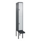 C+P Doppelstock-Spind Classic PLUS, Bank, 1 Abteil, 2120x300x815mm, 7016/7035 Verschluss Sicherheits-Drehriegel Sitzbanktyp auskragend Material Sitzfläche Kunststoff-1