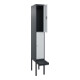 C+P Doppelstock-Spind Classic PLUS, Bank, 1 Abteil, 2120x300x815mm, 7016/7035 Verschluss Zylinderschloss Sitzbanktyp auskragend Material Sitzfläche Kunststoff-2