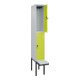 C+P Doppelstock-Spind Classic PLUS, Bank, 1 Abteil, 2120x300x815mm, 7035/0024 Verschluss Sicherheits-Drehriegel Sitzbanktyp auskragend Material Sitzfläche Kunststoff-2