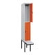 C+P Doppelstock-Spind Classic PLUS, Bank, 1 Abteil, 2120x300x815mm, 7035/2004 Verschluss Sicherheits-Drehriegel Sitzbanktyp auskragend Material Sitzfläche Kunststoff