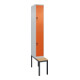C+P Doppelstock-Spind Classic PLUS, Bank, 1 Abteil, 2120x300x815mm, 7035/2004 Verschluss Sicherheits-Drehriegel Sitzbanktyp untergebaut Material Sitzfläche Buche-Hartholz-1