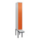 C+P Doppelstock-Spind Classic PLUS, Bank, 1 Abteil, 2120x300x815mm, 7035/2004 Verschluss Zylinderschloss Sitzbanktyp auskragend Material Sitzfläche Kunststoff-1