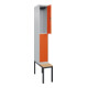 C+P Doppelstock-Spind Classic PLUS, Bank, 1 Abteil, 2120x300x815mm, 7035/2004 Verschluss Zylinderschloss Sitzbanktyp untergebaut Material Sitzfläche Buche-Hartholz-2