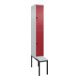 C+P Doppelstock-Spind Classic PLUS, Bank, 1 Abteil, 2120x300x815mm, 7035/3003 Verschluss Sicherheits-Drehriegel Sitzbanktyp untergebaut Material Sitzfläche Kunststoff-1