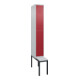 C+P Doppelstock-Spind Classic PLUS, Bank, 1 Abteil, 2120x300x815mm, 7035/3003 Verschluss Zylinderschloss Sitzbanktyp untergebaut Material Sitzfläche Kunststoff-1