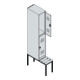 C+P Doppelstock-Spind Classic PLUS, Bank, 1 Abteil, 2120x300x815mm, 7035/3020 Verschluss Sicherheits-Drehriegel Sitzbanktyp untergebaut Material Sitzfläche Buche-Hartholz