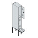 C+P Doppelstock-Spind Classic PLUS, Bank, 1 Abteil, 2120x300x815mm, 7035/5012 Verschluss Sicherheits-Drehriegel Sitzbanktyp auskragend Material Sitzfläche Kunststoff-4