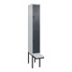 C+P Doppelstock-Spind Classic PLUS, Bank, 1 Abteil, 2120x300x815mm, 7035/7016 Verschluss Sicherheits-Drehriegel Sitzbanktyp auskragend Material Sitzfläche Kunststoff-1