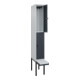 C+P Doppelstock-Spind Classic PLUS, Bank, 1 Abteil, 2120x300x815mm, 7035/7016 Verschluss Sicherheits-Drehriegel Sitzbanktyp auskragend Material Sitzfläche Kunststoff-2