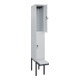 C+P Doppelstock-Spind Classic PLUS, Bank, 1 Abteil, 2120x300x815mm, 7035/7035 Verschluss Sicherheits-Drehriegel Sitzbanktyp auskragend Material Sitzfläche Kunststoff-2