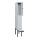 C+P Doppelstock-Spind Classic PLUS, Bank, 1 Abteil, 2120x300x815mm, 7035/7035 Verschluss Zylinderschloss Sitzbanktyp auskragend Material Sitzfläche Kunststoff-1