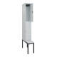 C+P Doppelstock-Spind Classic PLUS, Bank, 1 Abteil, 2120x300x815mm, 7035/7035 Verschluss Zylinderschloss Sitzbanktyp untergebaut Material Sitzfläche Kunststoff-2