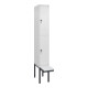 C+P Doppelstock-Spind Classic PLUS, Bank, 1 Abteil, 2120x300x815mm, 9016/9016 Verschluss Sicherheits-Drehriegel Sitzbanktyp auskragend Material Sitzfläche Kunststoff-1