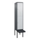 C+P Doppelstock-Spind Classic PLUS, Bank, 1 Abteil, 2120x400x815mm, 7016/7035 Verschluss Zylinderschloss Sitzbanktyp auskragend Material Sitzfläche Kunststoff-1