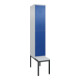 C+P Doppelstock-Spind Classic PLUS, Bank, 1 Abteil, 2120x400x815mm, 7035/5010 Verschluss Zylinderschloss Sitzbanktyp untergebaut Material Sitzfläche Kunststoff-1