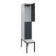 C+P Doppelstock-Spind Classic PLUS, Bank, 1 Abteil, 2120x400x815mm, 7035/7016 Verschluss Zylinderschloss Sitzbanktyp untergebaut Material Sitzfläche Kunststoff-2