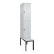 C+P Doppelstock-Spind Classic PLUS, Bank, 1 Abteil, 2120x400x815mm, 7035/7035 Verschluss Sicherheits-Drehriegel Sitzbanktyp untergebaut Material Sitzfläche Kunststoff-1
