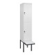 C+P Doppelstock-Spind Classic PLUS, Bank, 1 Abteil, 2120x400x815mm, 9016/9016 Verschluss Sicherheits-Drehriegel Sitzbanktyp auskragend Material Sitzfläche Kunststoff-1