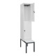 C+P Doppelstock-Spind Classic PLUS, Bank, 1 Abteil, 2120x400x815mm, 9016/9016 Verschluss Sicherheits-Drehriegel Sitzbanktyp untergebaut Material Sitzfläche Kunststoff-2