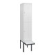 C+P Doppelstock-Spind Classic PLUS, Bank, 1 Abteil, 2120x400x815mm, 9016/9016 Verschluss Zylinderschloss Sitzbanktyp auskragend Material Sitzfläche Kunststoff-1