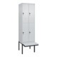 C+P Doppelstock-Spind Classic PLUS, Bank, 2 Abteile, 2120x600x815mm, 7035/7035 Verschluss Sicherheits-Drehriegel Sitzbanktyp auskragend Material Sitzfläche Kunststoff-1