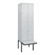 C+P Doppelstock-Spind Classic PLUS, Bank, 2 Abteile, 2120x600x815mm, 7035/7035 Verschluss Zylinderschloss Sitzbanktyp auskragend Material Sitzfläche Kunststoff-1