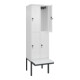 C+P Doppelstock-Spind Classic PLUS, Bank, 2 Abteile, 2120x600x815mm, 9016/9016 Verschluss Sicherheits-Drehriegel Sitzbanktyp auskragend Material Sitzfläche Kunststoff-2
