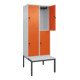 C+P Doppelstock-Spind Classic PLUS, Bank, 2 Abteile, 2120x800x815mm, 7035/2004 Verschluss Sicherheits-Drehriegel Sitzbanktyp untergebaut Material Sitzfläche Kunststoff-2
