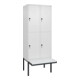 C+P Doppelstock-Spind Classic PLUS, Bank, 2 Abteile, 2120x800x815mm, 9016/9016 Verschluss Sicherheits-Drehriegel Sitzbanktyp auskragend Material Sitzfläche Kunststoff-1