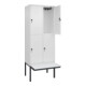 C+P Doppelstock-Spind Classic PLUS, Bank, 2 Abteile, 2120x800x815mm, 9016/9016 Verschluss Sicherheits-Drehriegel Sitzbanktyp auskragend Material Sitzfläche Kunststoff-2