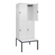 C+P Doppelstock-Spind Classic PLUS, Bank, 2 Abteile, 2120x800x815mm, 9016/9016 Verschluss Sicherheits-Drehriegel Sitzbanktyp untergebaut Material Sitzfläche Kunststoff-2