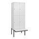 C+P Doppelstock-Spind Classic PLUS, Bank, 2 Abteile, 2120x800x815mm, 9016/9016 Verschluss Zylinderschloss Sitzbanktyp auskragend Material Sitzfläche Kunststoff-1