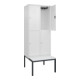 C+P Doppelstock-Spind Classic PLUS, Bank, 2 Abteile, 2120x800x815mm, 9016/9016 Verschluss Zylinderschloss Sitzbanktyp untergebaut Material Sitzfläche Kunststoff-2